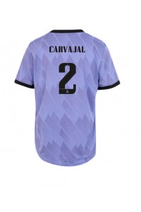 Real Madrid Daniel Carvajal #2 Fotballdrakt Borte Klær Dame 2022-23 Korte ermer